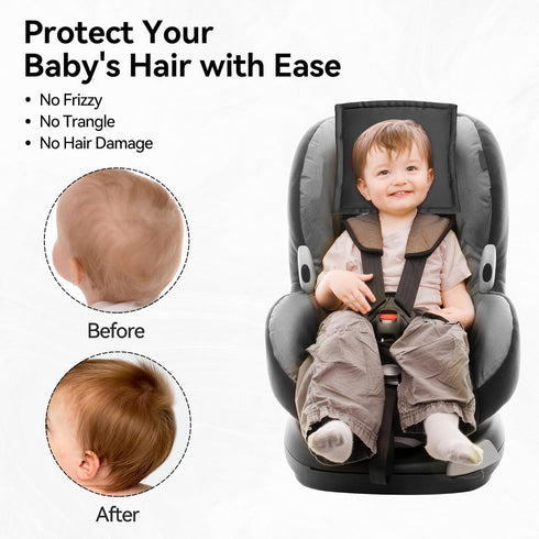 Sprouterie 2pcs Silky Head Carseat Cover for Babies Satin Head Cover Silk Feeling for Baby Car Seat Canopy Headrest