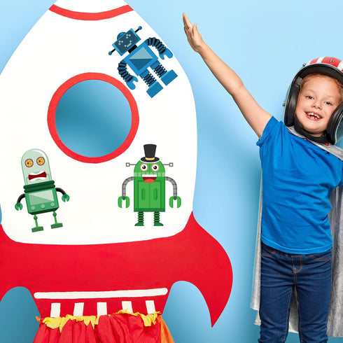T-Antrix 24 Sheets Make Your Own Robot Stickers Make A Face Stickers for Kids Toddlers with Robots DIY Craft Kids Party