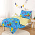 Set 4 Set Wake In Cloud - Dinosaur Toddler Bedding for Boys, Colorful Dino Race Car, Pieces Soft Crib Bed Including