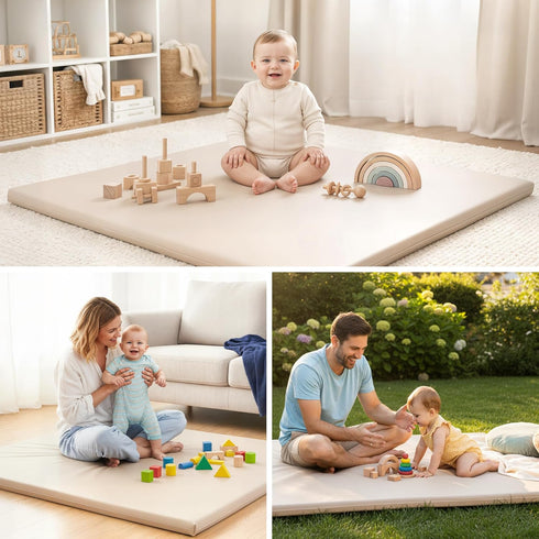 50x50x1 Tummy Motherly Haven Thick Baby Play Mat Rollable Foam Floor Mat for Babies, Time, Crawling & Safe Indoor Play