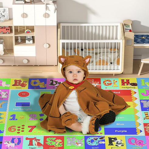 Safe(40"x60") Baby Play Mat for Floor, Non-Slip Playmat for Toddlers & Infants, Extra Thick Large Padded Educational
