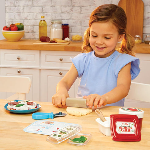 18+ 3+ Little Tikes Creative Chefs Pizza Kit with Special Make-It Mix Play Sand, Accessories, Realistic Pretend Play