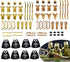 Elf Metallic Gold and Rose Gold Lances, Bows, Sword, Helm and Armour for Major Brand Building Block Minifigures (72 PCS)