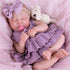 20 Inch Set 17-20 Aori Lifelike Baby Dolls Clothes Purple Dress Clothing for in Realistic Newborn Doll Girls