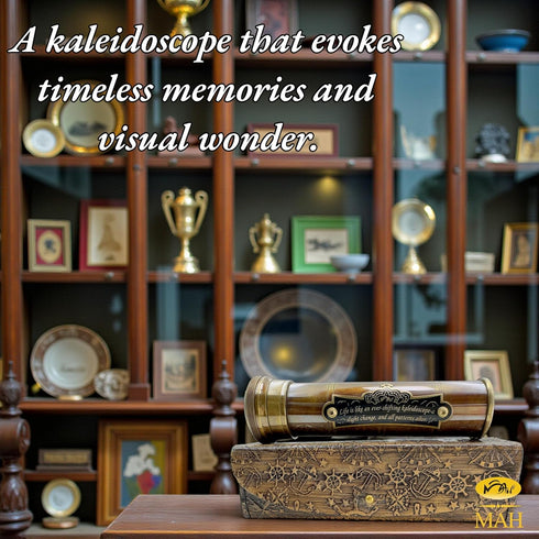 MAH Handcrafted Brass Kaleidoscope Vintage Nautical Collectible Gift for Adults & Collectors Sentimental Keepsake