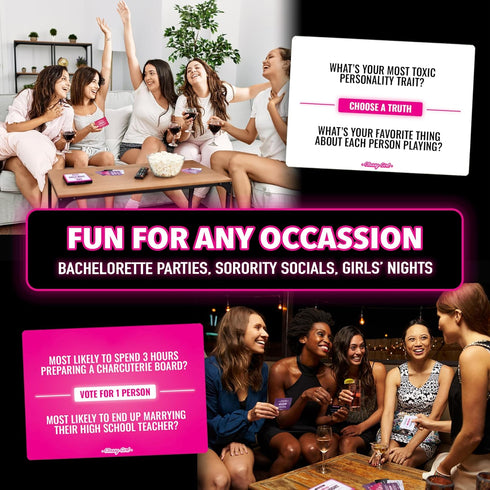 Girls Night Party Game - 400 Questions, Dares & Challenges for Bachelorette, Birthday, and College Parties