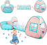 3 in 1 Pop Up Kids Play Tent with Tunnel and Ball Pit, Indoor/Outdoor Playhouse for Kids, Boys, Girls, Orange
