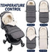 HOOGEE Baby Stroller Footmuff Winter - Universal, Expandable, Warm Infant/Toddler Cover, Cold-Weather Buggy Warmer