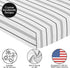Sweet Jojo Designs Fitted Baby Crib Sheets (Grey and White Striped) for Boys or Girls, Infant Nursery, Toddler Room