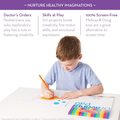 Melissa & Doug Drawing Pad, 9 x 12 inches, 50 Sheets of White Bond Paper