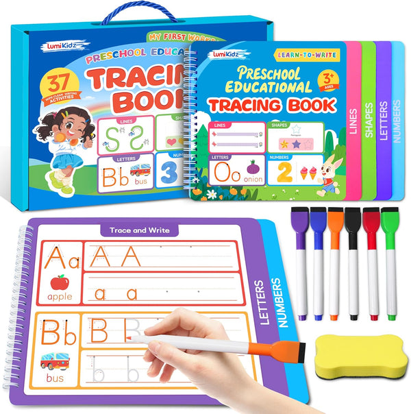 Preschool Learning Activities - Toddler Handwriting Practice and Tracing Books for Kids