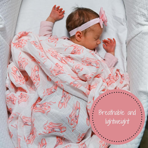 100% 47 47 Inches 2 Pack) LollyBanks Baby Blanket, Cotton Muslin Swaddle Blankets for Girls, Large x Newborn Blanket