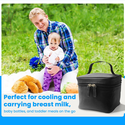 Case Concepts 4 icepack, Baby Cooler Bag for Bottles and Breastmilk, Milk, Insulated Tote