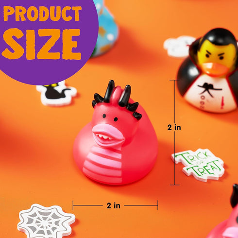 18 JOYIN PCS Halloween Rubber Ducks, Halloween Ducks for Halloween Party Favors Decorations, Rubber Duckies Baby Bath
