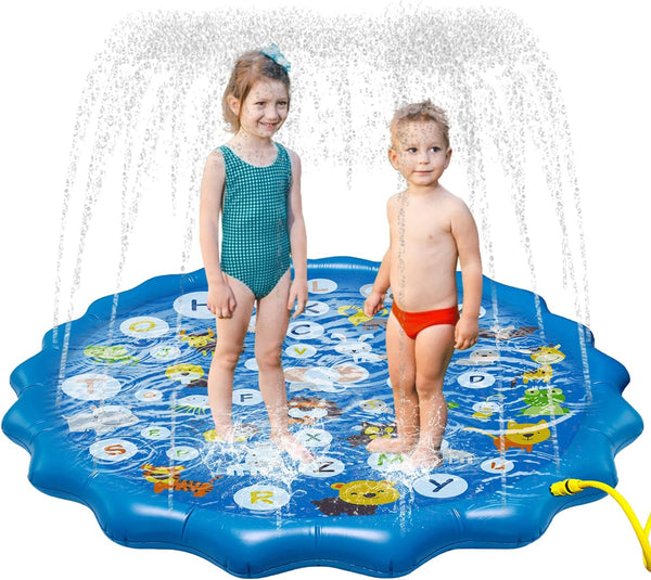 ARFBEAR Splash pad for Kids, 67" Kiddie Pool Splash Pads for Toddlers 3-16