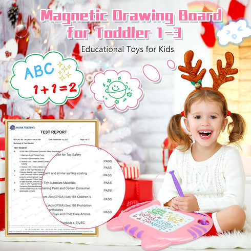 3-4 3,Learning 3 4 5 6 Toddler Toys,Toys for Year Old Girls,Magnetic Drawing Doodle Board for Toddler Educational Baby