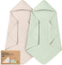 KeaBabies Muslin Hooded Baby Towels for Newborn Girls, Boys - 2-Pack, 35x35