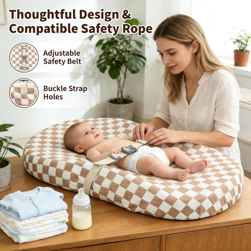 ChildLike 2 Pack 32"x16" Changing Pad Cover for Girls Boys,Lovely Soft Breathable Cotton Changing Table Cover,Unisex