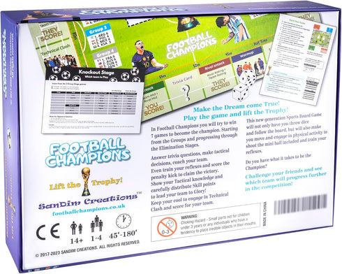 Football Champions Sports Board Game - Soccer Strategy Game for 1-4 Players, Family Fun by SanDim Creations