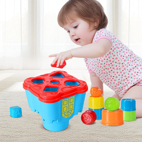 12 18 24 1 2 3 iPlay, iLearn Baby Stacking Toys, Toddler Nesting Stack Cups, Infant Stackable Block, Kids Sorting Game