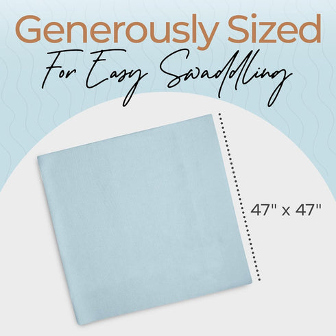Fern & Avery 2-Pack Baby Swaddle Blankets, Lightweight Breathable Receiving Blankets for Boys & Girls, Gender Neutral,