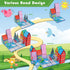 Set, 3-5 4-8 3+ Magnetic Tiles for Kids, Fairytale Town Road Magnetic Blocks Magnet Building Toys for Years Old Boys