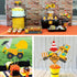 Faisichocalato 16pcs Construction Party Centerpiece Dump Truck Car Table Topper Decoration for Birthday Party Supplies