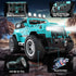 DEERC Remote Control Truck, 1:16 RC Car with Fog Mist & Music, 2.4GHz All Terrain SUV Gifts for Boys