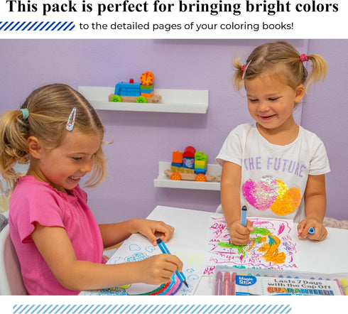 12 TPG-395 The Pencil Grip Magic Tri Stix, Non-Toxic and Washable Markers For Kids, Assorted Markers