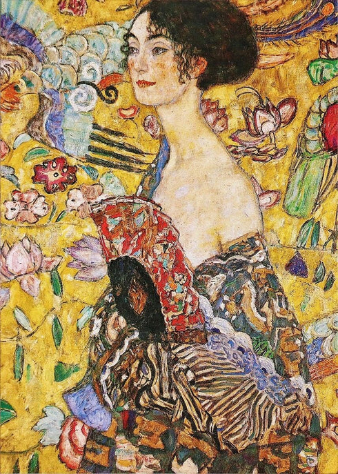 Moruska Lady with Fan by Gustav Klimt 1000 Piece Jigsaw Puzzle for Adults
