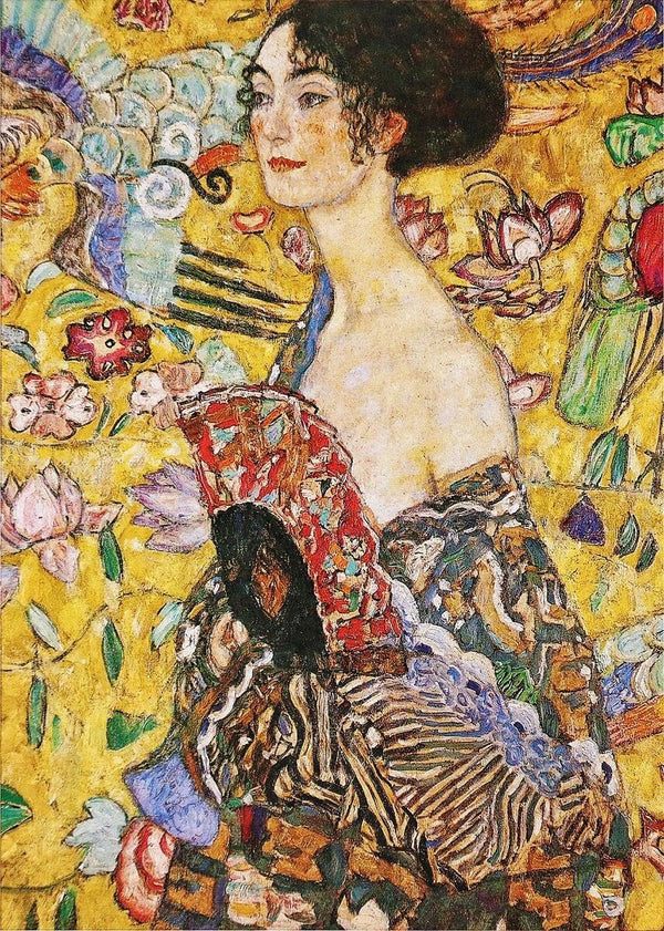 Moruska Lady with Fan by Gustav Klimt 1000 Piece Jigsaw Puzzle for Adults
