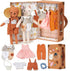 Golray Portable Dress Up Plush Doll Set with Storage Case, Cat &