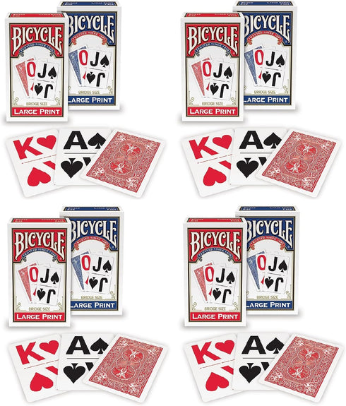 Bicycle Large Print Playing Cards - 4-Pack