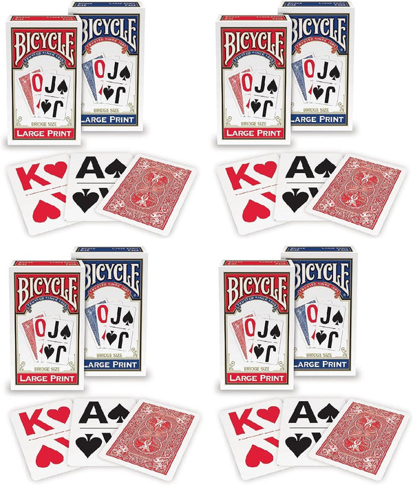 Bicycle Large Print Playing Cards - 4-Pack