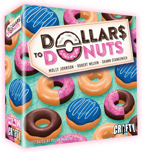 Dollars to Donuts Board Game, Family Game Night for 1-4 Players, 30-60 Minutes Gameplay, Ages 8+