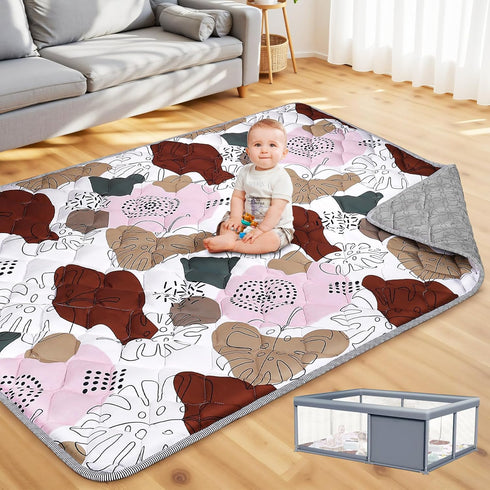65x50 Playpen Mat for Baby Crawling: Large Baby Play Mat for Kids