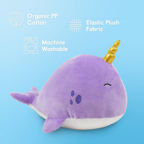 Narwhal Stuffed Animal Ultra Soft Plush Cute Narwhal Toy Plushie Stuffed Animals for Kids