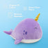 Narwhal Stuffed Animal Ultra Soft Plush Cute Narwhal Toy Plushie Stuffed Animals for Kids