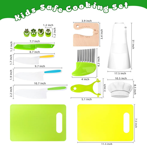 Set Kids15 Sets Kids Knife for Real Cooking Easter Basket Stuffers Gifts for Pieces Montessori Kitchen Toys