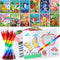 BenLouis Coloring Books for Kids With Stacking Crayons Set Mini Coloring Books