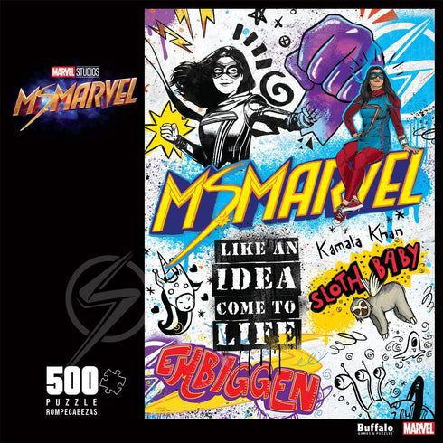Buffalo Games - Marvel Ms. Marvel 500 Piece Jigsaw Puzzle for Adults, Perfect for Game Nights, 21.25 x 15.00