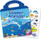 Reusable Sticker Book for Kids - Ocean Stickers Educational Learning Toys Travel Activity Books for Toddler Girls