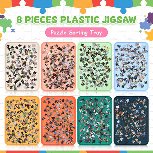 8 15'' 10.5'' 2000/3000/5000/6000 Pcs x Extra Large Puzzle Sorting Trays Stackable Puzzle Trays for Sorting Piece