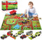 Oriate Farm Tractor Set, 34 Piece Die Cast Vehicle Playset, Large Tractors Toy for Kids Birthday Gift