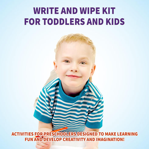 SpiceBox Preschool Learning Educational Toys, Dry Erase Activity Book for Kids, Fun Activities for Children