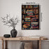Larkipuzz 1000 Vintage Library Bookshelf Jigsaw Puzzle Piece for Adult, Funny Books Challenging Painting Jigsaw