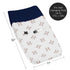 Baseball Patch Changing Pad Cover in Red, White, and Blue