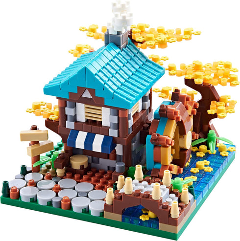Four Seasons Flower House Botanical Collection, 4 Models Micro Mini Blocks Building Set for Kids and Adults