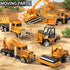 NIPLOOOW 3 4 5 6 Set Construction Toys for Years Old Boys Girls Kids, Die Cast Metal Truck Toys W/Play Mat, Sand Toys