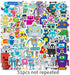 Jictegb 50 Pcs Cartoon Robot Stickers - Fun Robot Characters Designs, Premium PVC, Removable & Reusable, for Kids